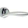 Serozzetta Shark Door Handles On Round Rose, Polished Chrome - (Sold In Pairs)