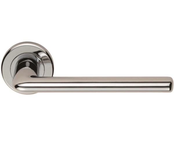 Serozzetta Manon Door Handles On Round Rose, Polished Chrome - (Sold In Pairs)