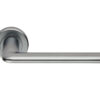 Serozzetta Manon Door Handles On Round Rose, Satin Chrome - (Sold In Pairs)