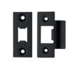 Zoo Hardware Face Plate And Strike Plate Accessory Pack, Powder Coated Black