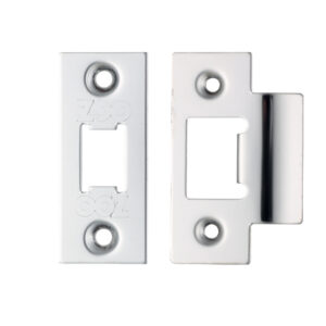 Zoo Hardware Face Plate And Strike Plate Accessory Pack, Polished Stainless Steel