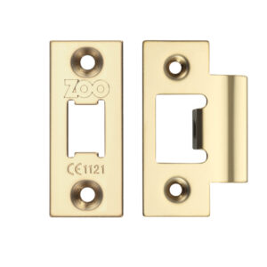 Zoo Hardware Face Plate And Strike Plate Accessory Pack, Pvd Stainless Brass