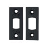 Zoo Hardware Face Plate And Strike Plate Accessory Pack, Powder Coated Black