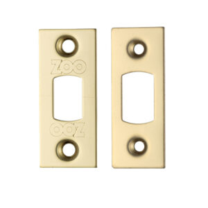 Zoo Hardware Face Plate And Strike Plate Accessory Pack, Pvd Stainless Brass