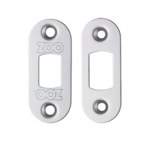 Zoo Hardware Radius Face Plate And Strike Plate Accessory Pack, Polished Stainless Steel