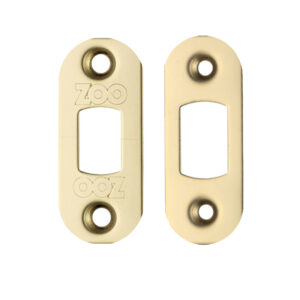 Zoo Hardware Radius Face Plate And Strike Plate Accessory Pack, Pvd Stainless Brass