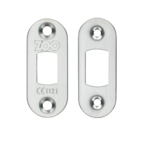 Zoo Hardware Radius Face Plate And Strike Plate Accessory Pack, Satin Stainless Steel