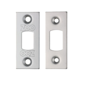 Zoo Hardware Face Plate And Strike Plate Accessory Pack, Satin Stainless Steel