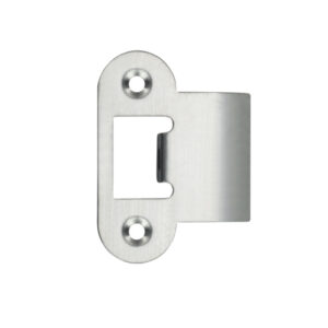 Zoo Hardware Radius Edge Spare Extended Tongue Strike Plate Accessory, Satin Stainless Steel