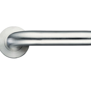 Zoo Hardware Zps Radius Lever On Round Rose, Satin Stainless Steel (Sold In Pairs)