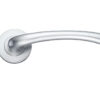 Zoo Hardware Stanza Assisi Lever On Round Rose, Satin Chrome (Sold In Pairs)