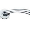 Zoo Hardware Stanza Florence Lever On Round Rose, Polished Chrome (Sold In Pairs)