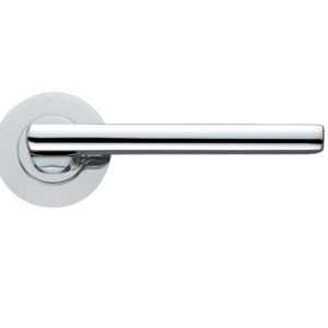 Zoo Hardware Stanza Venice Lever On Round Rose, Polished Chrome (Sold In Pairs)