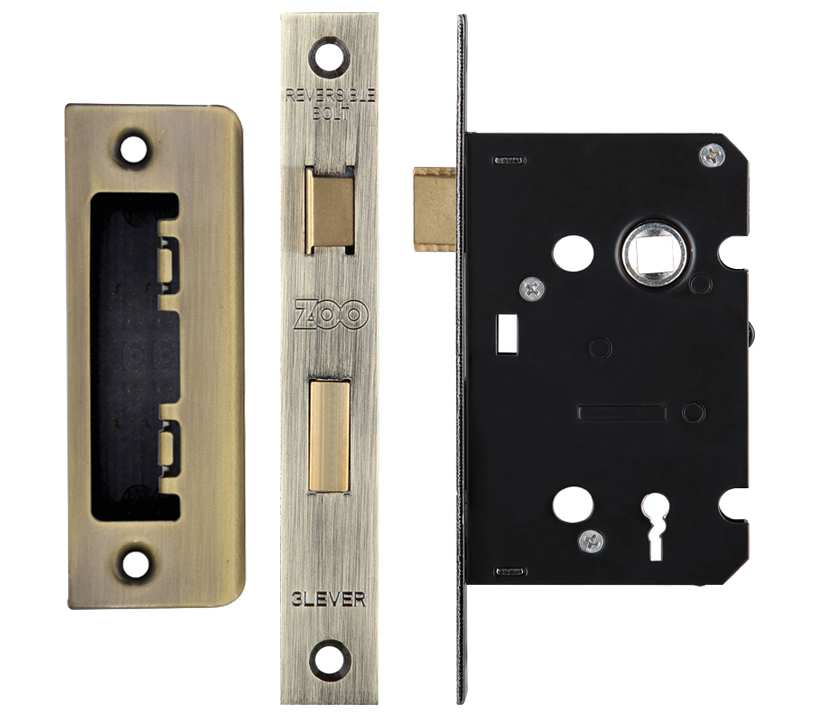 Zoo Hardware 3 Lever Contract Sash Lock (64Mm Or 76Mm), Florentine Bronze