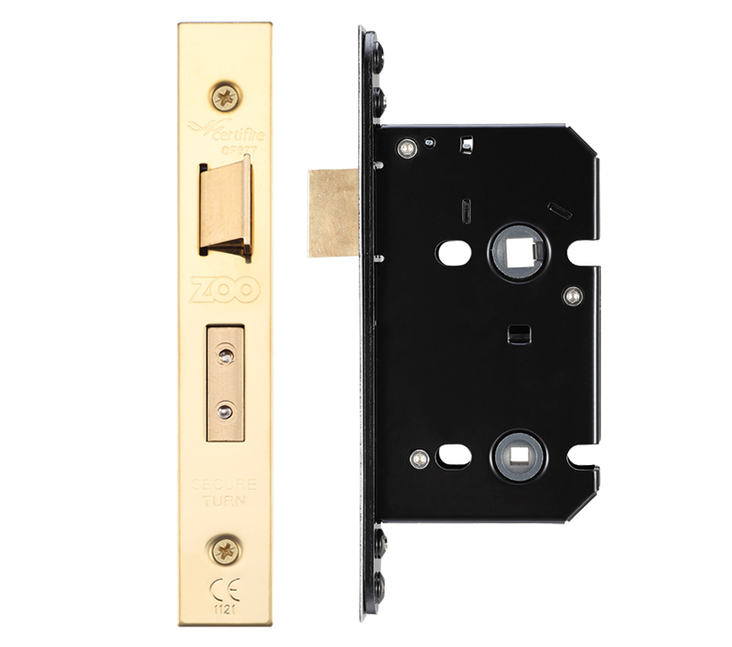 Zoo Hardware Bathroom Lock (67.5Mm Or 79.5Mm), Pvd Stainless Brass