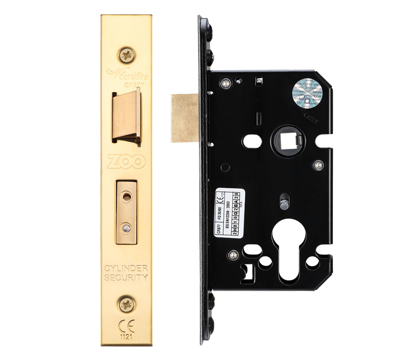 Zoo Hardware Euro Sash Lock (67.5Mm Or 79.5Mm), Pvd Stainless Brass