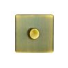 Eurolite Ab1D400 1 Gang 400W Push On Off 2Way Dimmer Flat Concealed Antique Plate Matching Knob