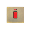 Eurolite Ab45Aswnb 2 Gang 45Amp Dp Switch With Neon Flat Concealed Antique Plate Red Rocker