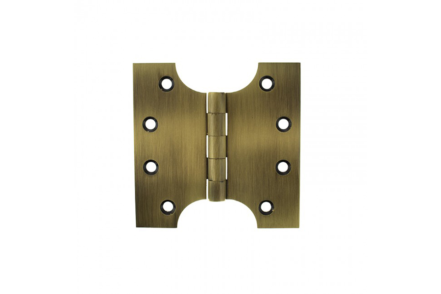 Atlantic (Solid Brass) Parliament Hinges 4" x 2" x 4mm - Antique Brass