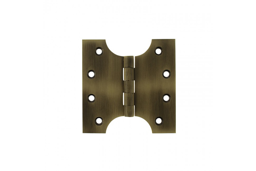 Atlantic (Solid Brass) Parliament Hinges 4" x 2" x 4mm - Matt Antique Brass