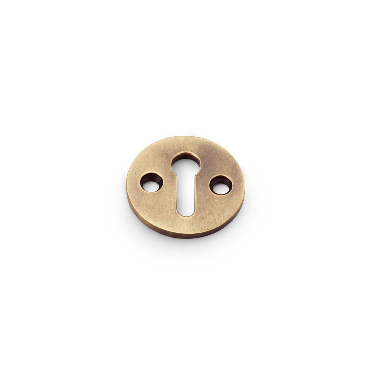 Alexander And Wilks Std Key Profile Round Escutcheon Antique Brass AW380-AB