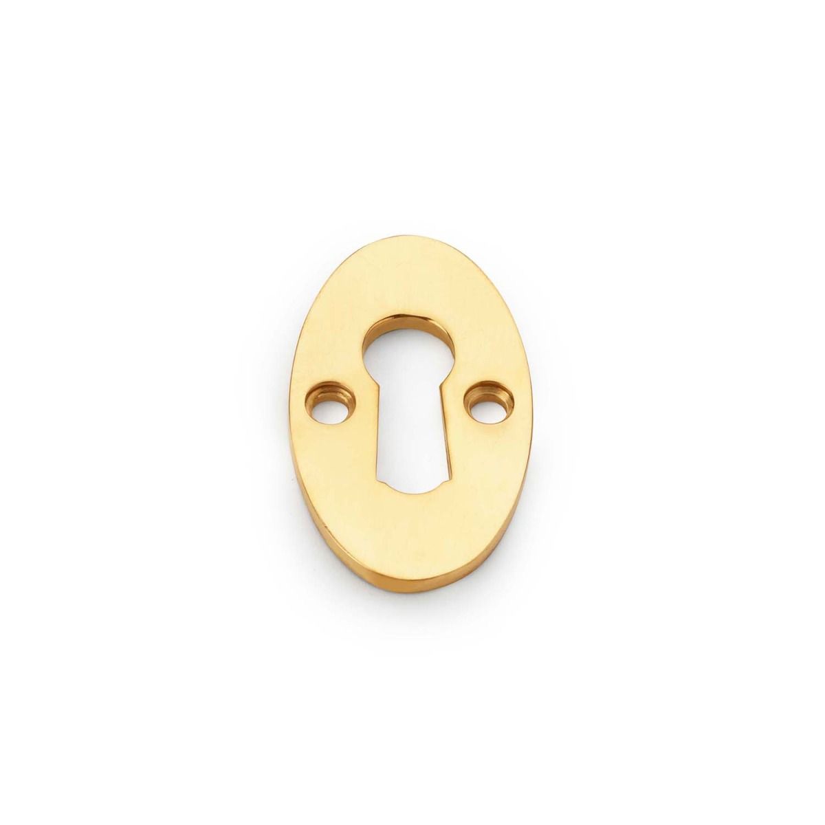 Alexander And Wilks Std Key Profile Oval Escutcheon Unlacquered Brass AW383-UB