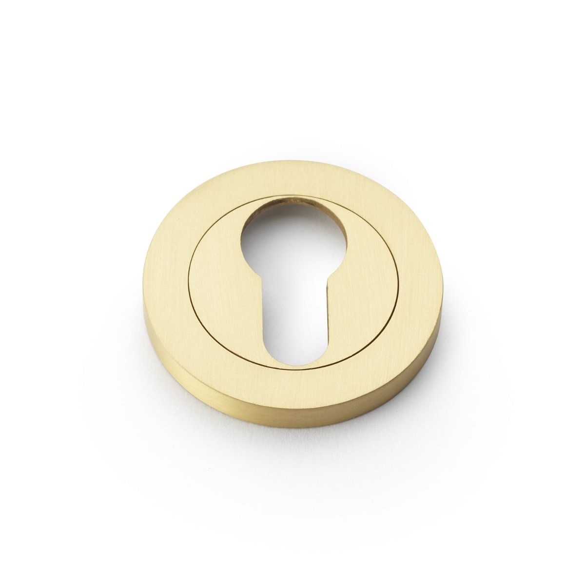 Alexander And Wilks Escutcheon Euro Profile On 50X6mm Rose Satin Brass AW390SB