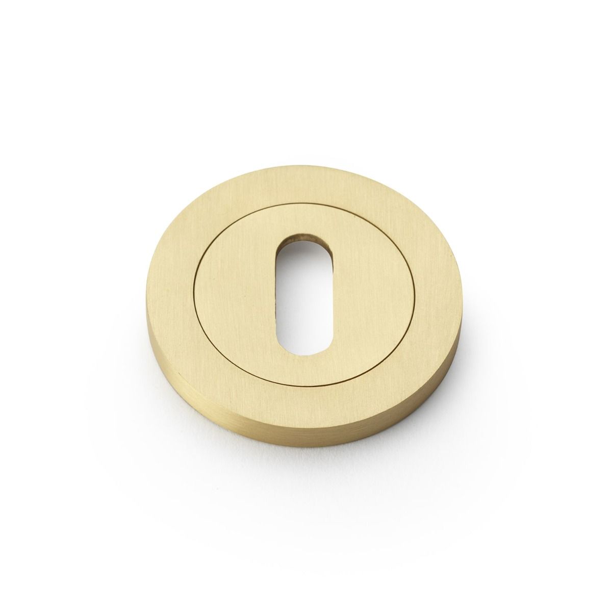 Alexander And Wilks Escutcheon Standard Profile On 50X6mm Rose Satin Brass AW391SB