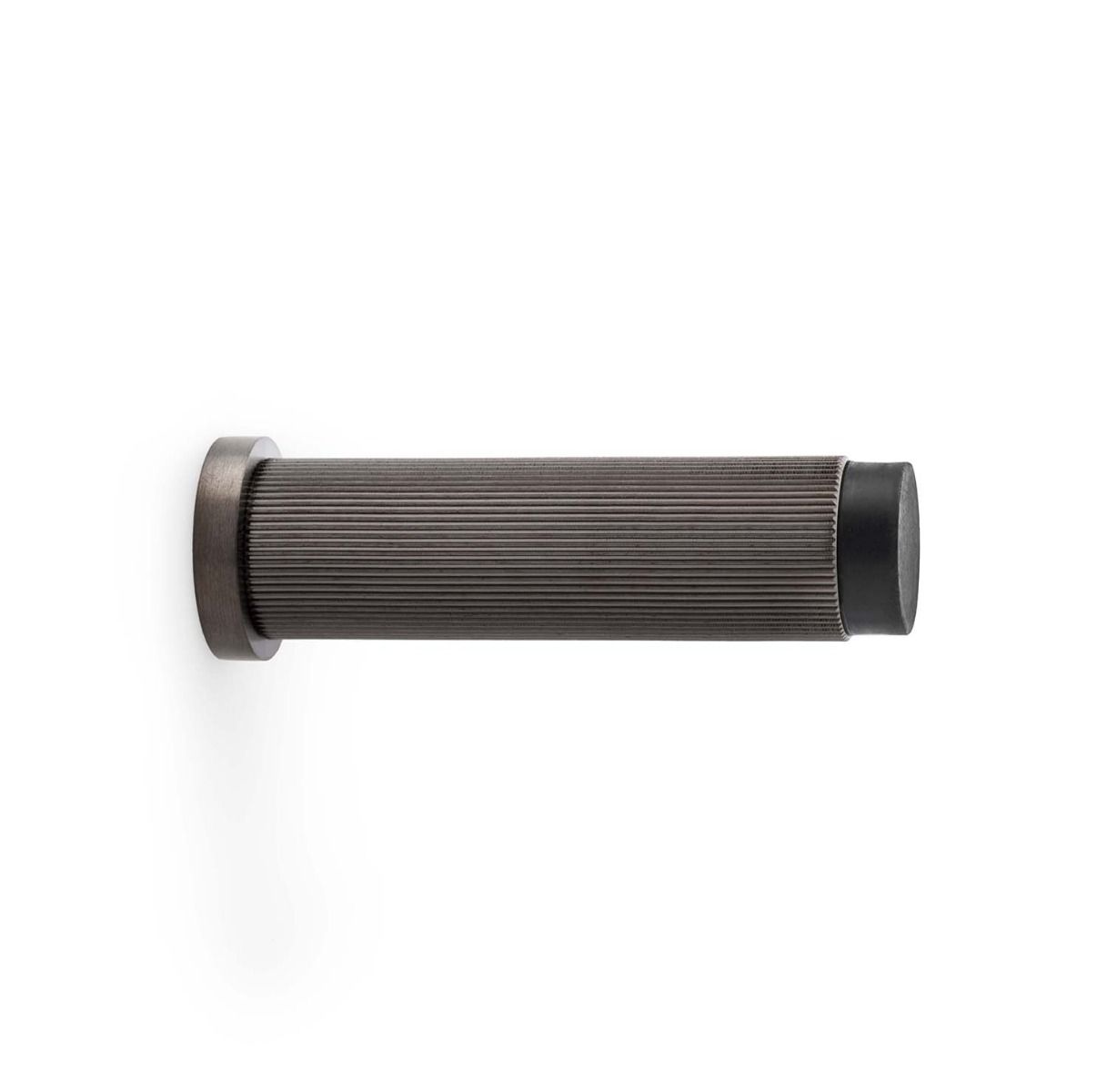 Alexander And Wilks Projection Cyl. Doorstop Reeded 75X20mm Dark Bronze Pvd AW602-75-DBZPVD