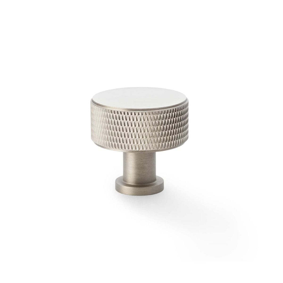 Alexander And Wilks Lucia Knurled Cabinet Knob 35mm Satin Nickel AW807K-35-SN