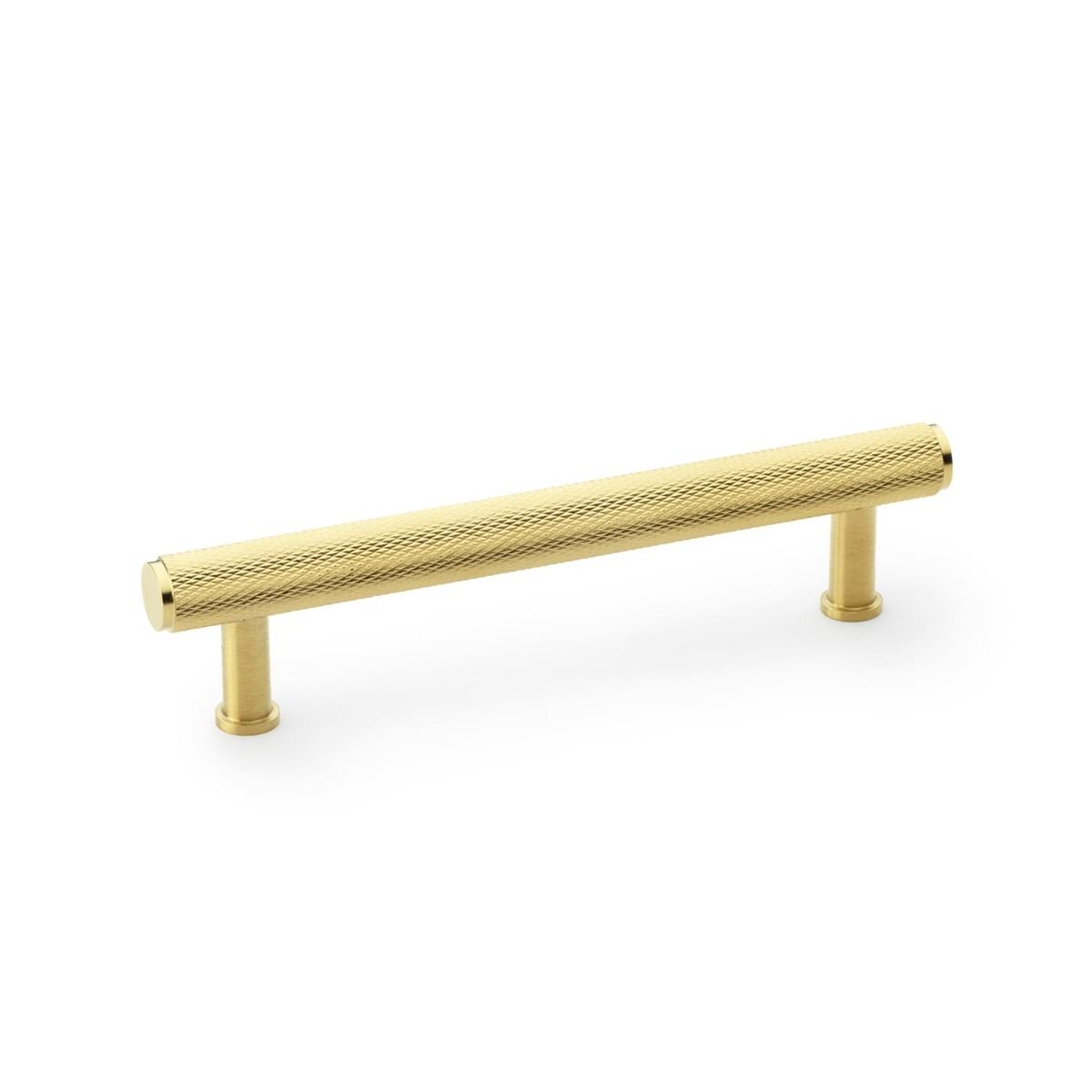 Alexander And Wilks Knurled T-Bar Cabinet Pull 224mm C/C Satin Brass Pvd AW809-224-SBPVD