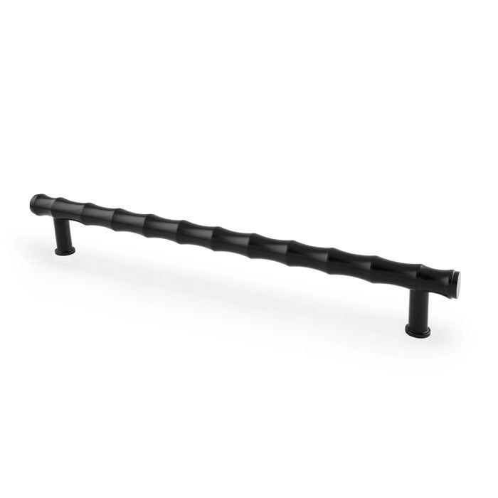 Alexander And Wilks Bamboo T-Bar Cabinet Pull 224Mm C/C Matt Black AW809B-224-BL