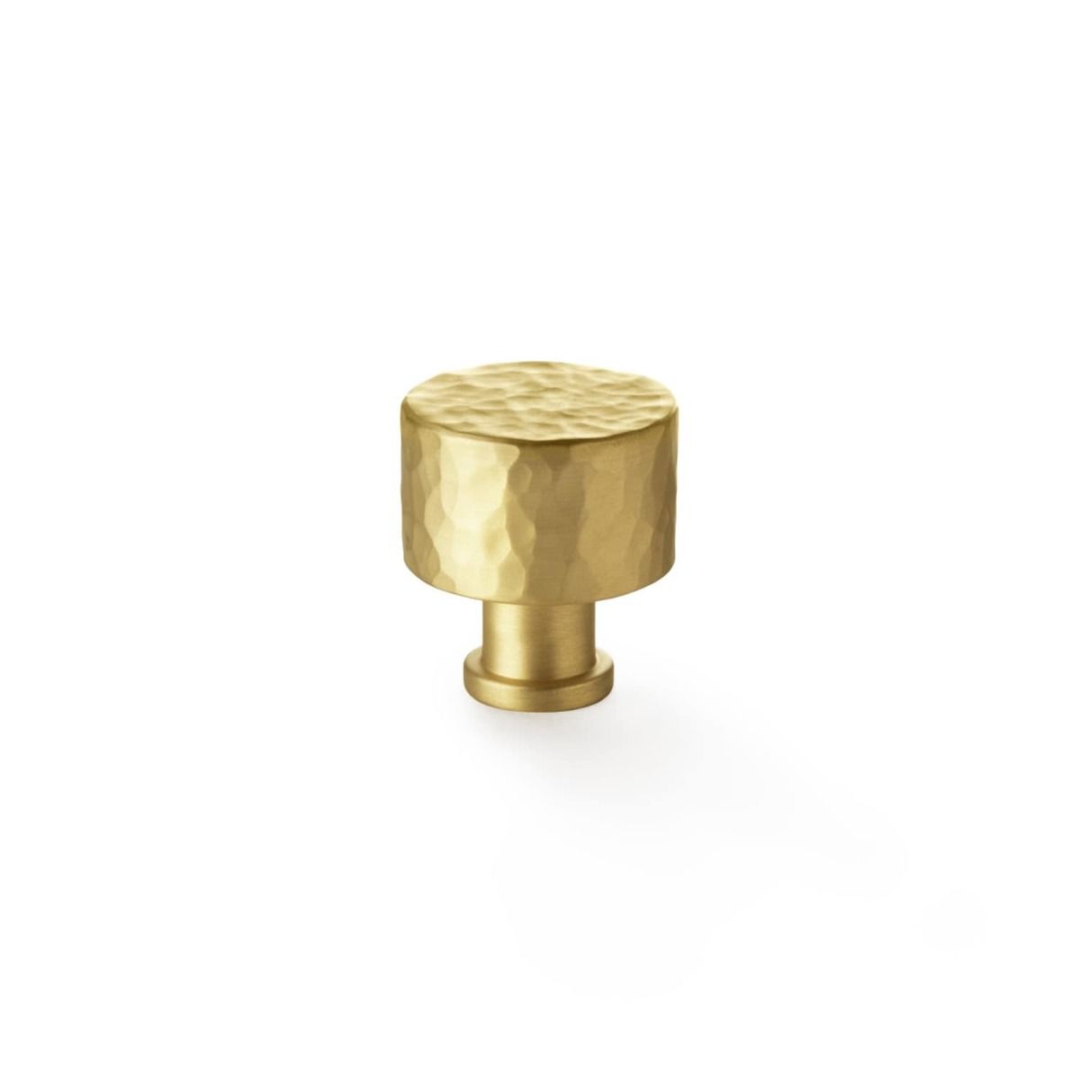 Alexander And Wilks Leila Hammered Cupboard Knob 35mm Satin Brass AW816-35-SB