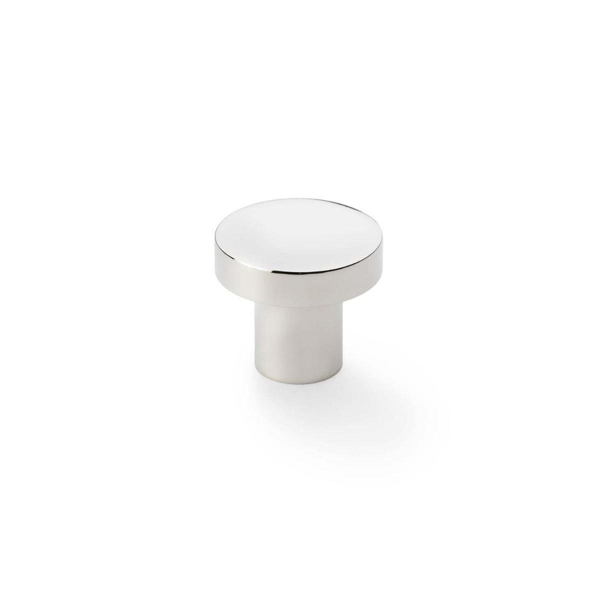 Alexander & Wilks Hanover Cupboard Knob Plain Surface On Face Of Knob AW821-38-PN Polished Nickel