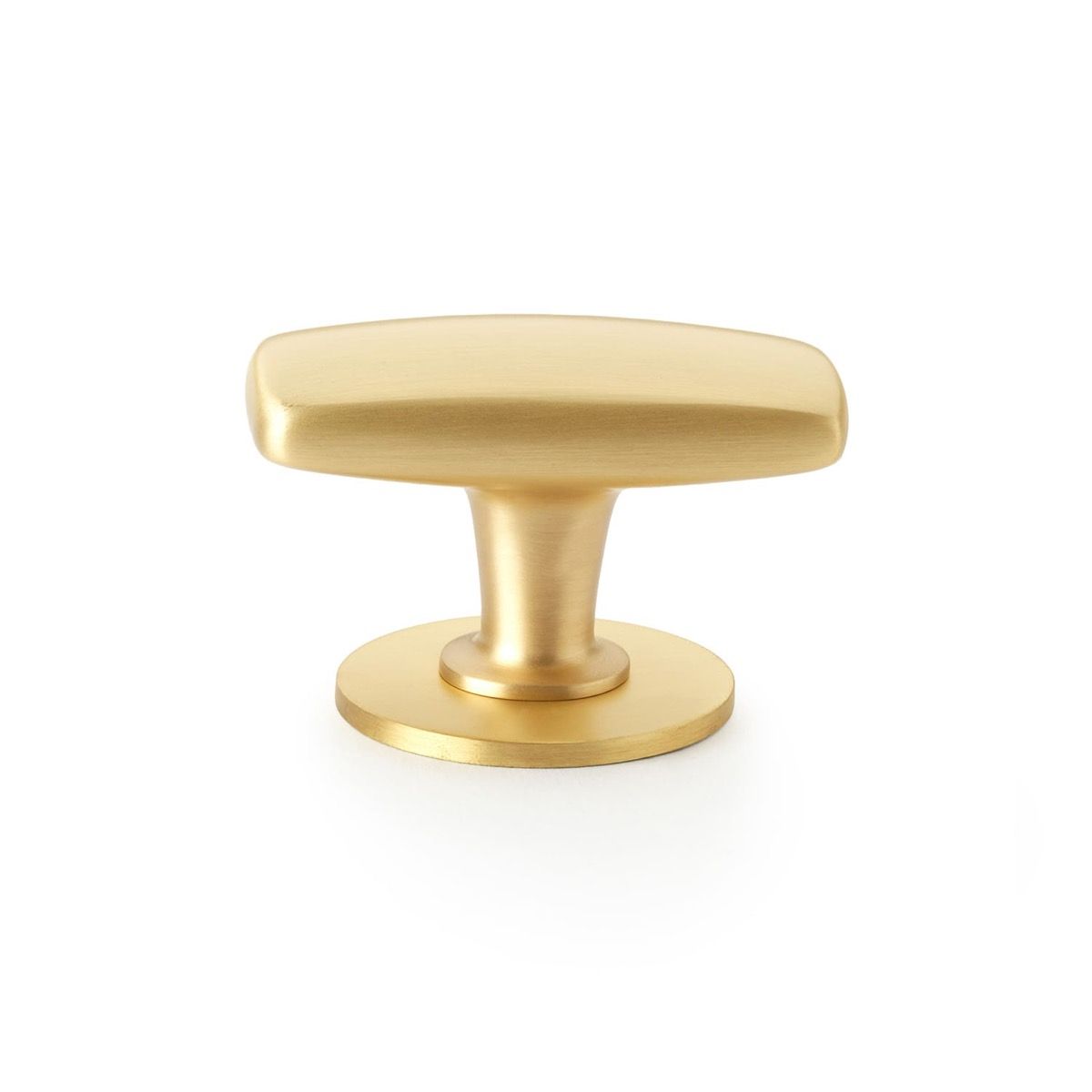 Alexander And Wilks Plain Soap Dish Knob Small 47mm Satin Brass AW822-47-SB