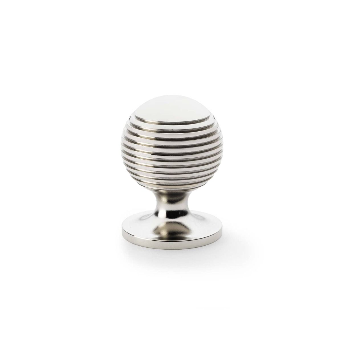 Alexander & Wilks Caesar Cupboard Knob 32Mm On Round Rose AW832-32-PN Polished Nickel