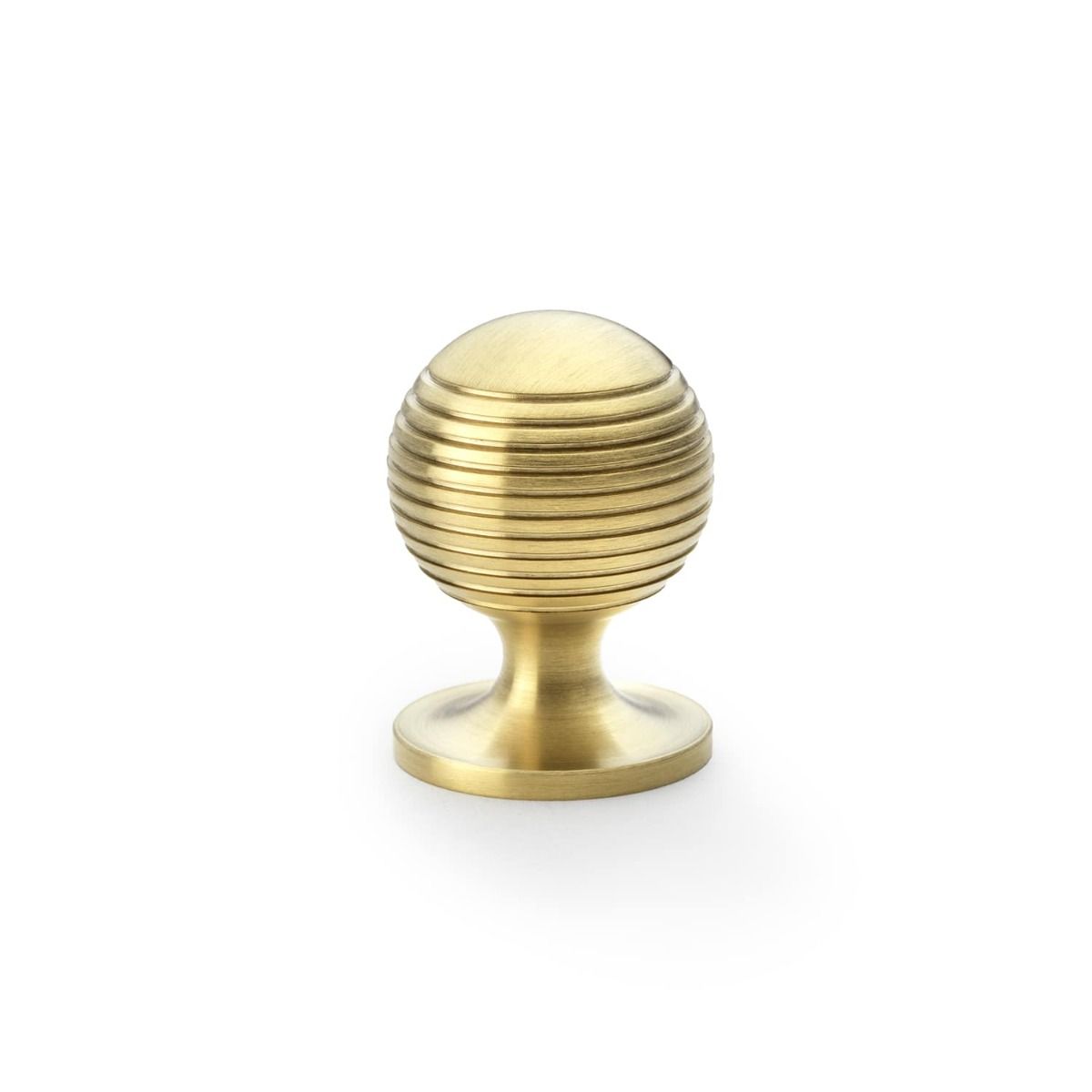 Alexander & Wilks Caesar Cupboard Knob 32Mm On Round Rose AW832-32-SBPVD Satin Brass Pvd