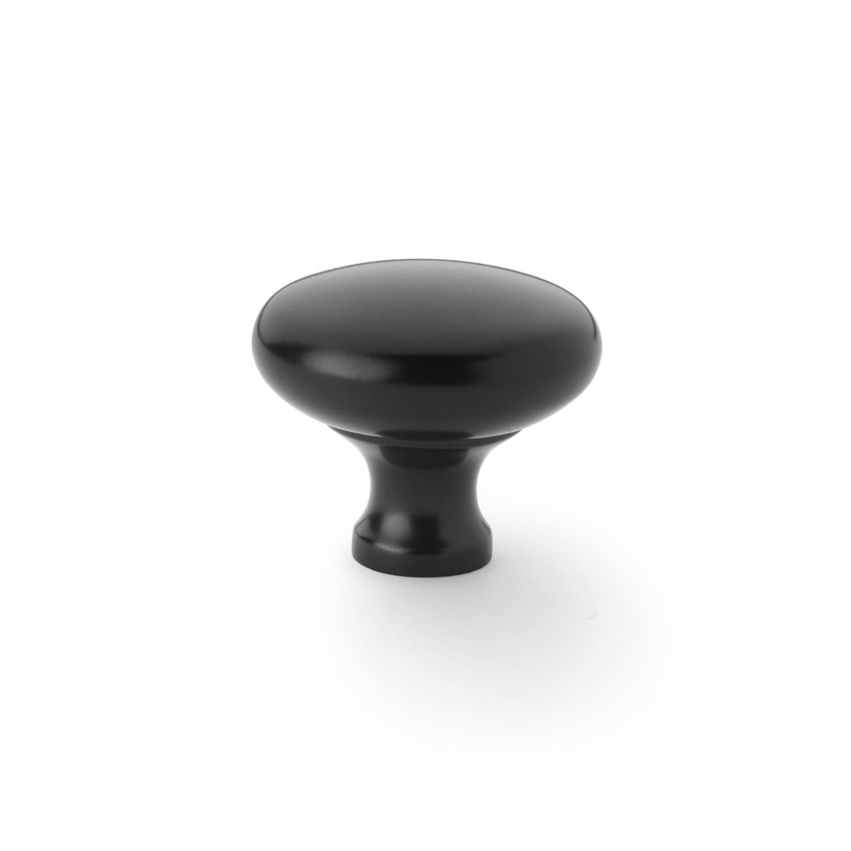 Alexander And Wilks Wade Round Cabinet Knob 38mm Black AW836-38-BL