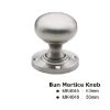 Bun Mortice Door Knob - 63mm - Satin Chrome Polished 