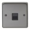 Eurolite Bn1Mb 1 Gang Master Telephone Socket Round Edge Black Nickel Plate Black Interior