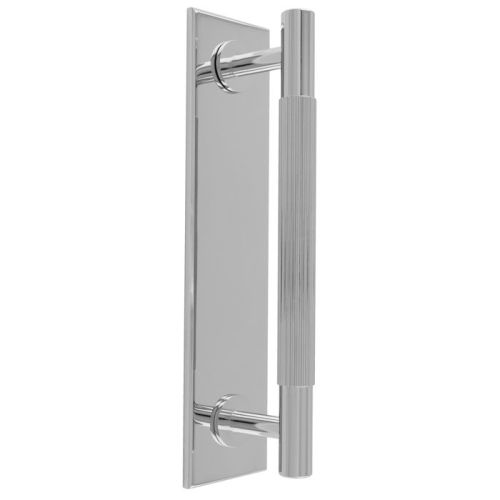 Carlisle Brass BP710BCP168CP Lines Pull Handles on backplate 168mm Polished Chrome