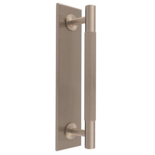 Carlisle Brass BP710BSN168SN Lines Pull Handles on backplate 168mm Satin Nickel