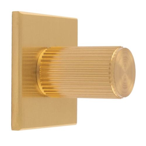 Carlisle Brass BP712SB40SB Lines Cylinder Knob on Backplate 40mm Satin Brass