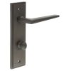 Mayfair Door Handle Din Bathroom Backplate Dark Bronze & Turn & Release