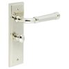 Highgate Door Handle Bathroom Backplate Polished Nickel & Turn & Release