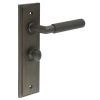 Piccadilly Door Handle Bathroom Backplate Dark Bronze & Turn & Release