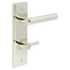 Richmond Door Handle Din Bathroom Backplate Polished Nickel & Turn & Release