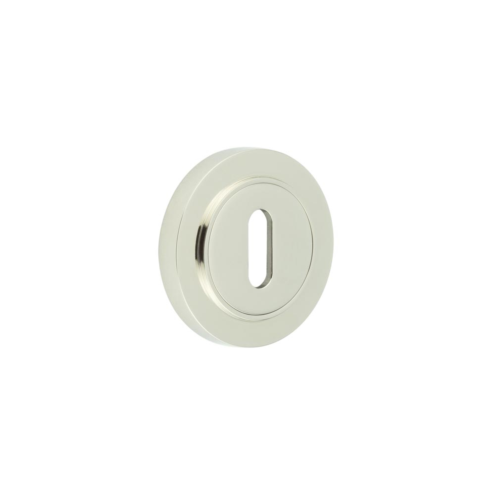 Burlington Standard Keyway Escutcheons Plain Rose Polished Nickel