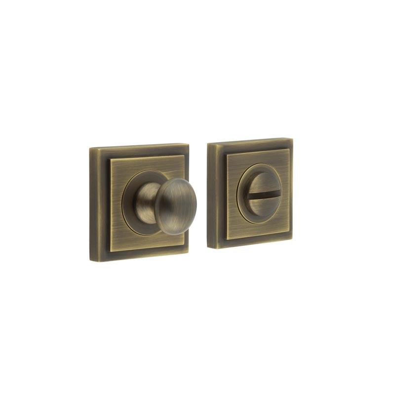 Burlington Turns & Releases Inner 1 Square Stepped Rose Antique Brass