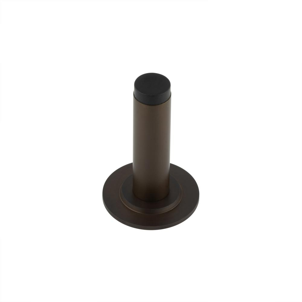 Burlington Plain Wall Mounted Door Stops Stepped Rose Dark Bronze